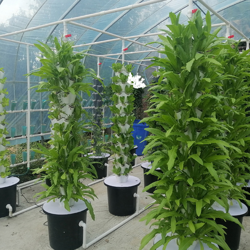 Huisgebruik Tuinblaadje Hydroponisch torengroei systeem 6/8/10 lagen Optioneel LED-licht