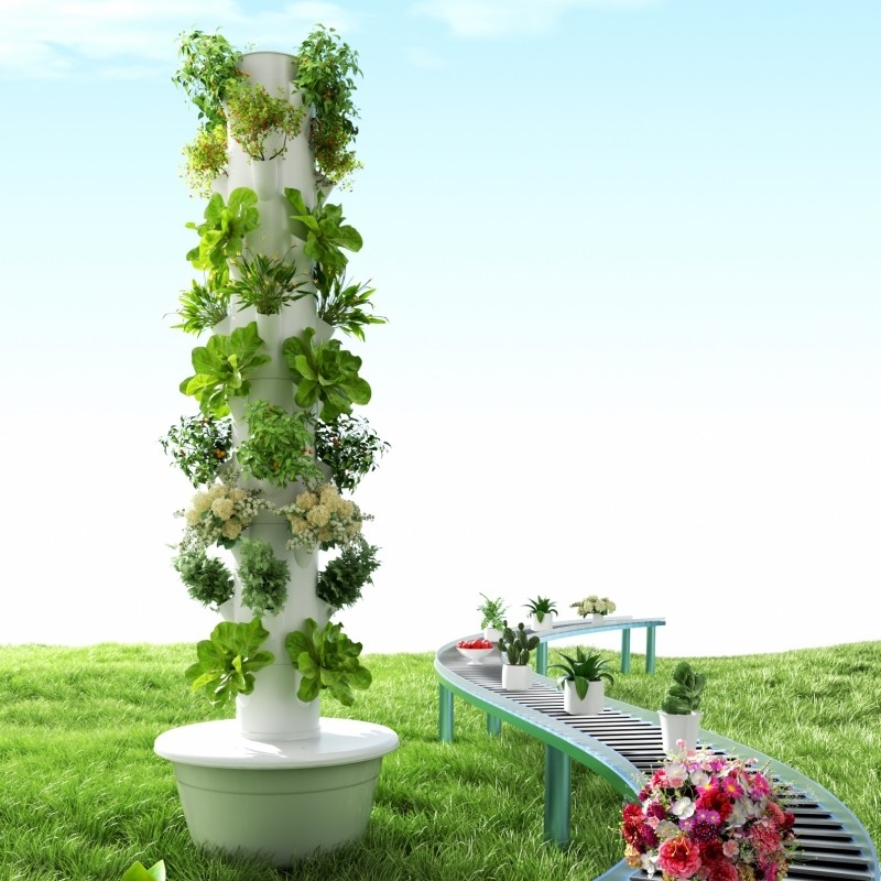 Gepersonaliseerde 5/7/9 lagen bodemloze hydroponische systeem groei toren voor indoor landbouw