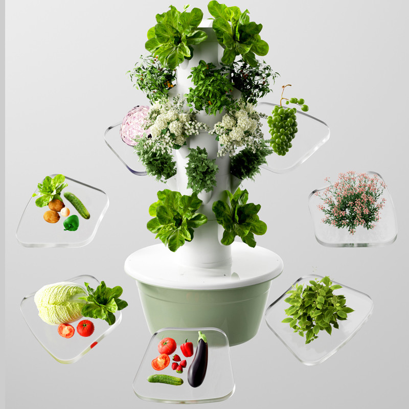 Gepersonaliseerde 5/7/9 lagen bodemloze hydroponische systeem groei toren voor indoor landbouw