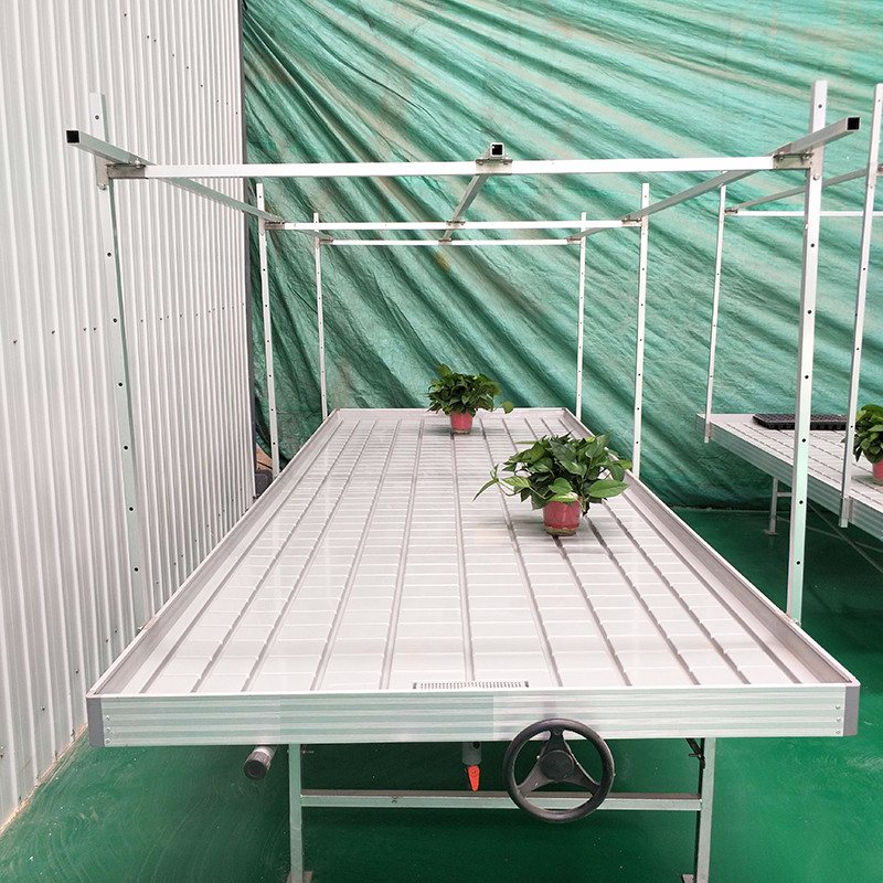 Ebb and Flow 4FT*8FT Verticale Hydroponische Verplaatsbare Rolbank Groeitafel Met Palen