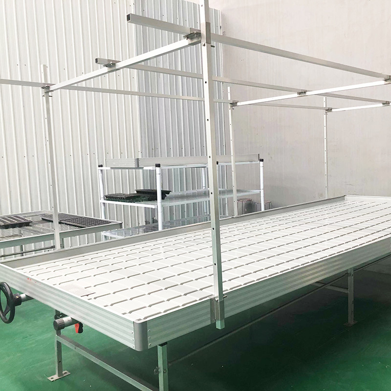 Ebb and Flow 4FT*8FT Verticale Hydroponische Verplaatsbare Rolbank Groeitafel Met Palen